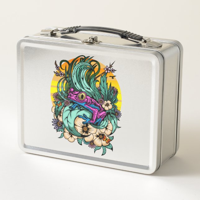 Summer Tree Frog   Metal Lunch Box (Front)