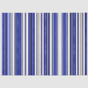 Summer Trendy Navy Blue Boat Stripes Collection Tissue Paper