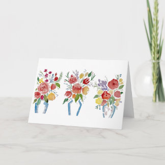 Summer Trio- Floral 5X7 Blank Greeting Card