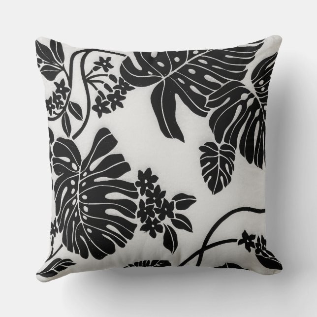 Summer Tropical Floral Design Cushion (Back)
