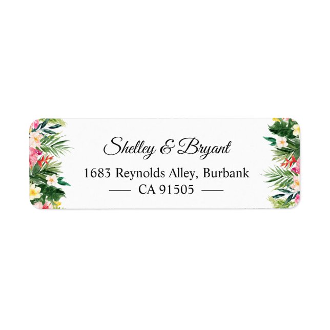 Summer Tropical Floral Leaves Personalised (Front)