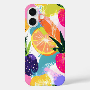 Summer Tropical Fruit Fiesta iPhone 16 Case
