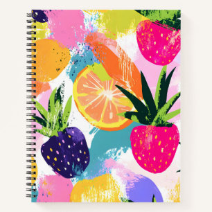 Summer Tropical Fruit Fiesta Notebook