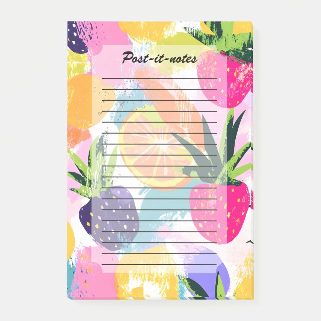 Summer Tropical Fruit Fiesta  Post-it Notes (Front)