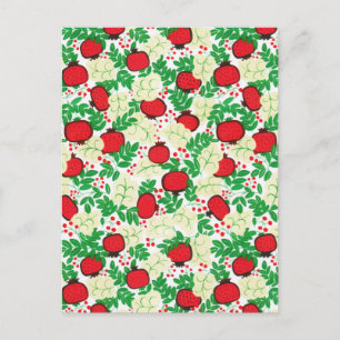 Summer Tropical Fruit Leaves Natural Postcard