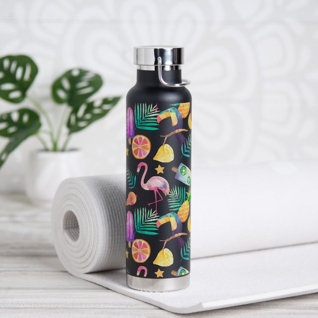 Summer Tropical Fun Pattern Water Bottle (Yoga)
