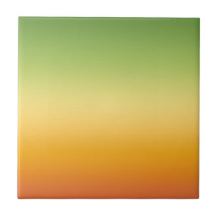Summer Tropical Gradient Orange Lemon Lime Ombre Tile