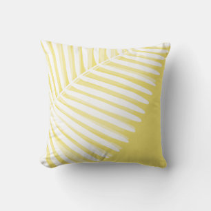 Summer tropical leaf monochromatic print cushion