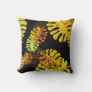 Summer Tropical Leaves Vintage Design Cushion