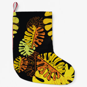 Summer Tropical Leaves Vintage Design Small Christmas Stocking