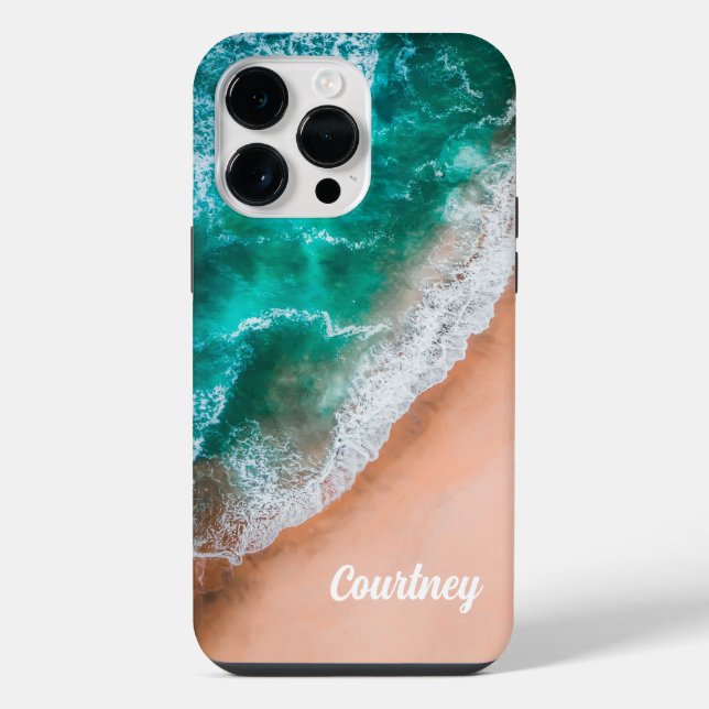 Summer Tropical Ocean Beach Wave iPhone Case (Back)