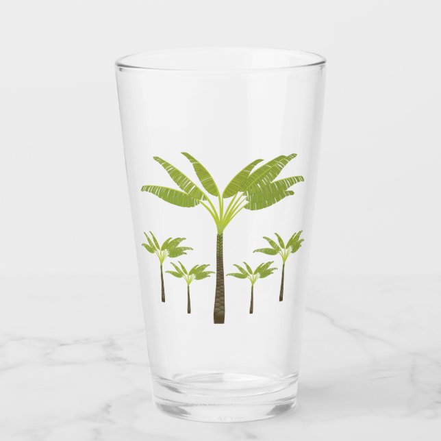 Summer Tropical Palm Tree Island Beach Classic Glass (Front)
