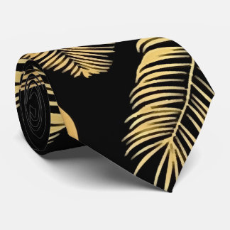 Summer tropical palm tree leaves seamless pattern  tie