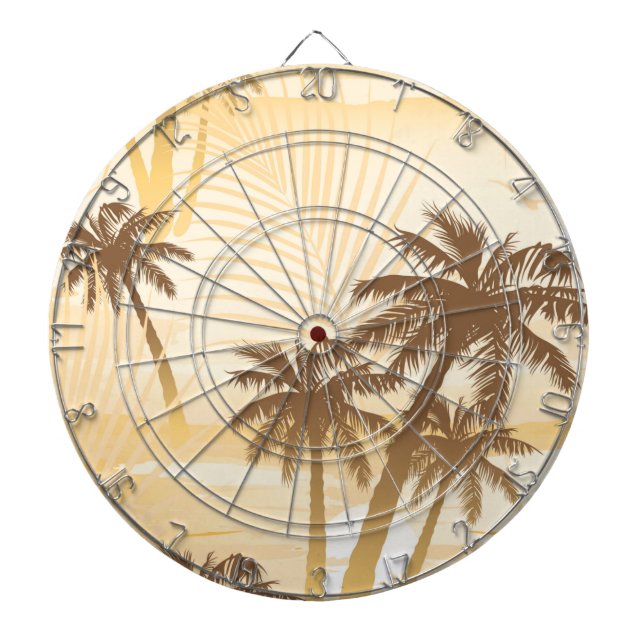 Summer Tropical Palms Dartboard (Front)