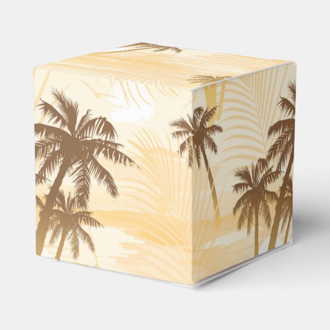 Summer Tropical Palms Favour Box (Back Side)