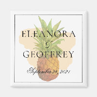 Summer Tropical Pineapple Coastal Wedding Date
