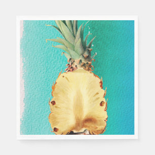 Summer Tropical Pineapple Fruit Birthday Party Napkin