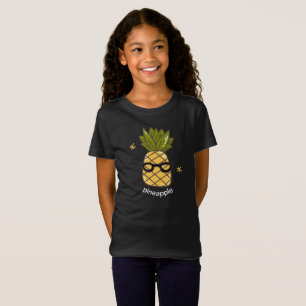 Summer Tropical Pineapple Kids  Girls T-Shirt