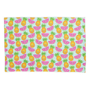 Summer Tropical Pineapple & Watermelon Pattern Pillowcase