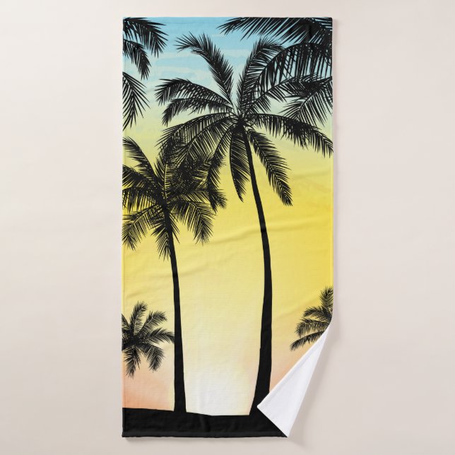Summer tropical trees bath towel (Bath Towel)