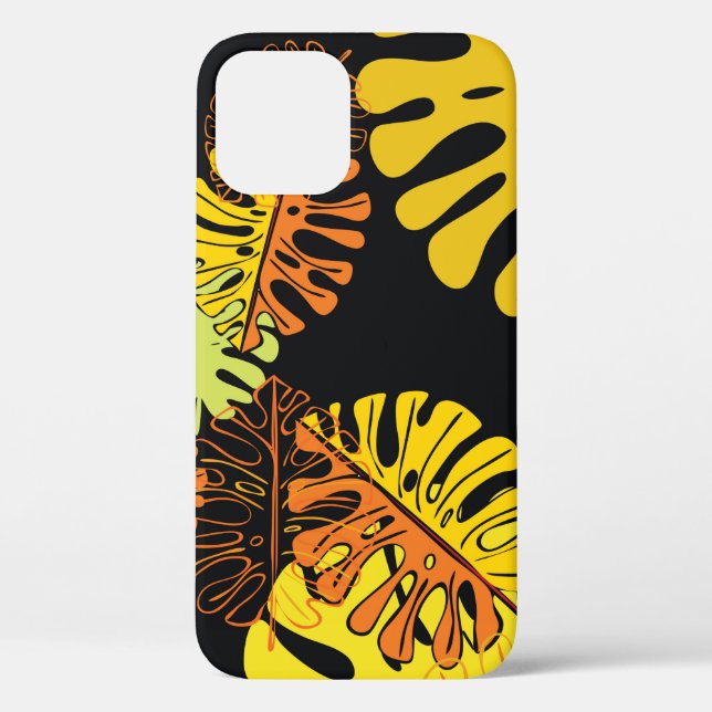 Summer tropical with exotic leaves pattern Case-Mate iPhone case (Back)