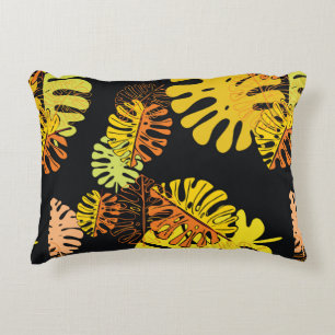 Summer tropical with exotic leaves pattern decorative cushion