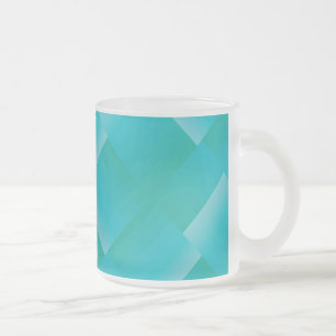 Summer Turquoise Gradient Frosted Glass Coffee Mug