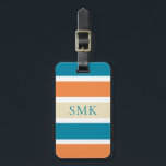 Summer Turquoise Teal Orange Colour Block Luggage Tag<br><div class="desc">Summer Turquoise Teal Orange Colour Block Luggage Tag with stylish shades of turquoise teal, pumpkin orange, and vanilla cream, with space for your custom monogram and contact information. Created by Zazzle pro designer BK Thompson © exclusively for Cedar and String; please contact us if you need assistance, have questions, or...</div>