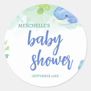 Summer Under the Sea Baby Shower Classic Round Sticker