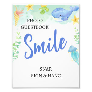 Summer Under the Sea Baby Shower Photo Guestbook