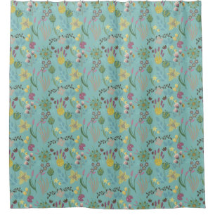 Summer Uneven Pattern Shower Curtain