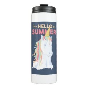 Summer Unicorn Thermal Tumbler