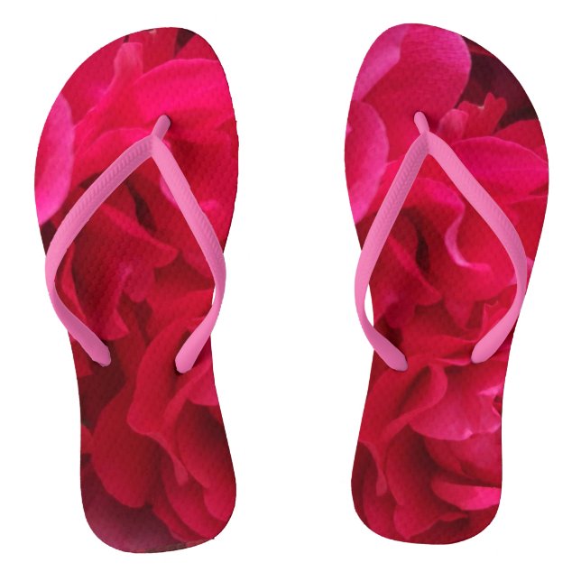 Summer Unisex Rose Flower  Flip Flops (Footbed)
