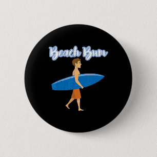 Summer Vacation Beach Bum Love Ocean Surfer Boy Su 6 Cm Round Badge
