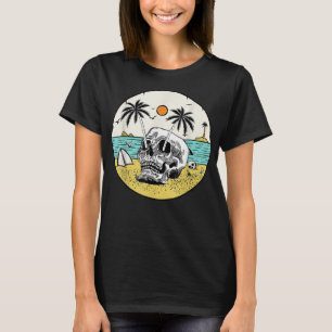 Summer Vacation Beach Skull Lover Cool Rowing T-Sh T-Shirt