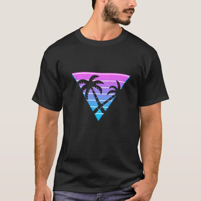 Summer Vacation Beach Sun Palm T-Shirt (Front)