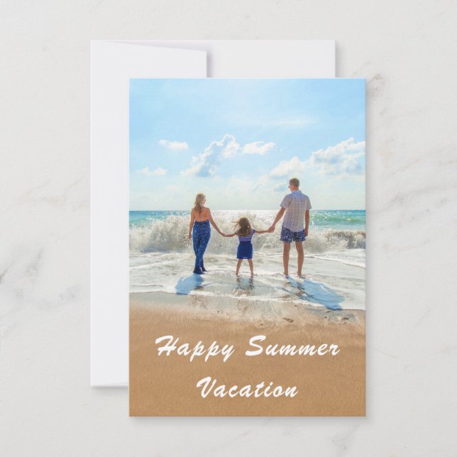 Summer Vacation Card Your Favourite Photo and Text (Front)