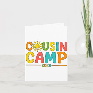 Summer vacation cousin camp 2026 making memories card