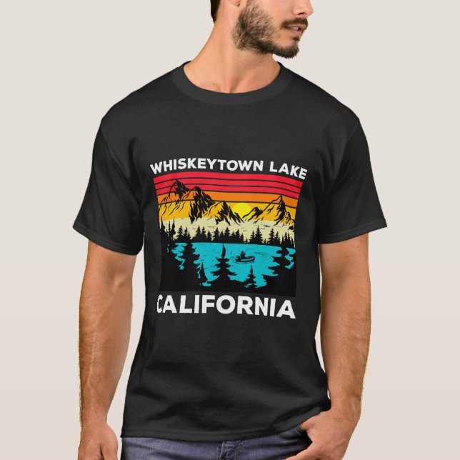 Summer Vacation Fishing Vintage Retro Whiskeytown  T-Shirt (Front)