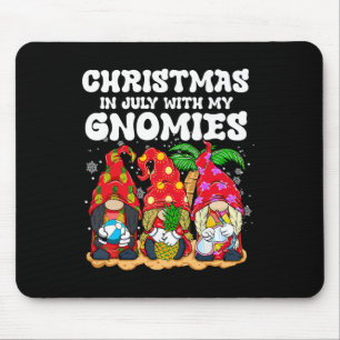 Summer Vacation Gnomes Lover Funny Christmas In Ju Mouse Mat