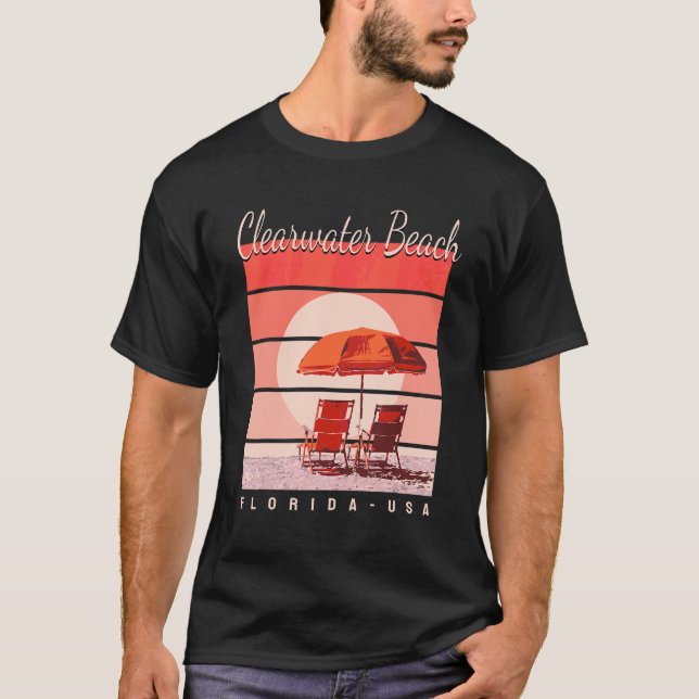 Summer Vacation In Florida Usa At Clearwater Beach T-Shirt (Front)