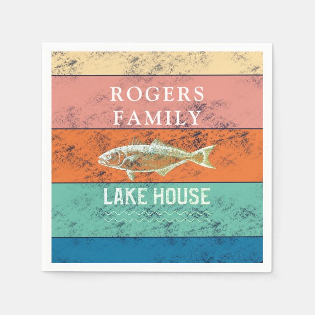Summer Vacation Lake House Napkin (Front)