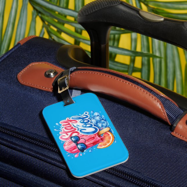  Summer Vacation Luggage Tag Colourful (Front Insitu 1)