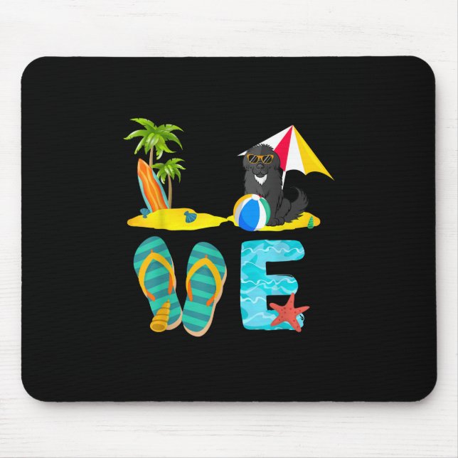 Summer vacation newfoundland | Love newfoundland Mouse Mat (Front)