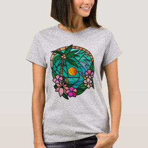 Summer vacation ocean beach at sunset T-Shirt