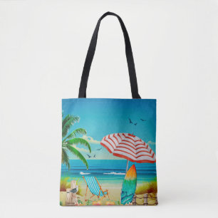 Summer vacation on the beach, Relaxation Tote Bag