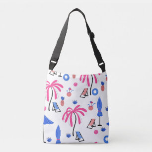 Summer Vacation: Palm Trees Pineapples Pattern Crossbody Bag