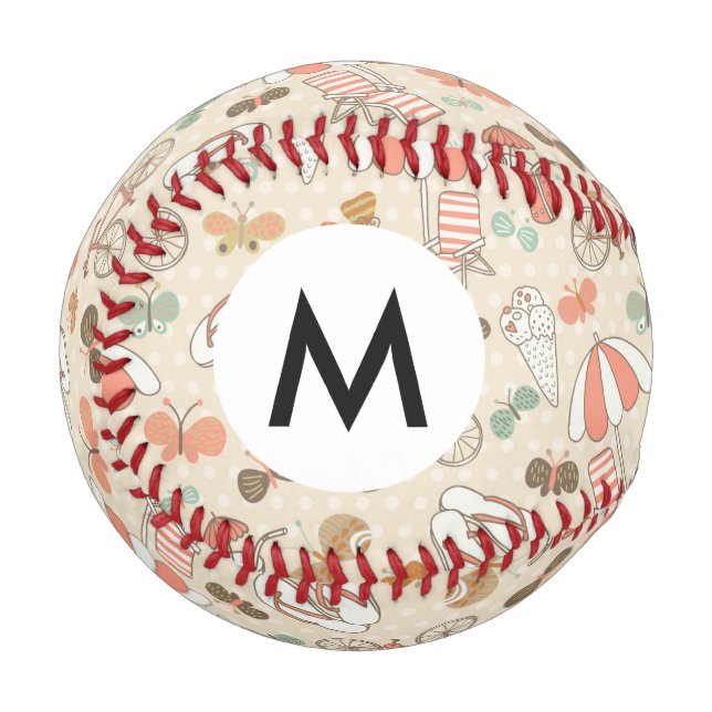 Summer Vacation Pattern Baseball (Front Left)
