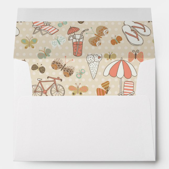 Summer Vacation Pattern Envelope (Back (Bottom))