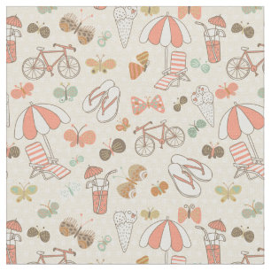 Summer Vacation Pattern Fabric